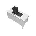 Compact Electronic Device With White Base And Black Heat Sink Component