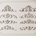 French carved plaster 3d model