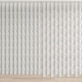 Modern White Room Divider With Geometric Textured Panels For Interior Decor 3d model