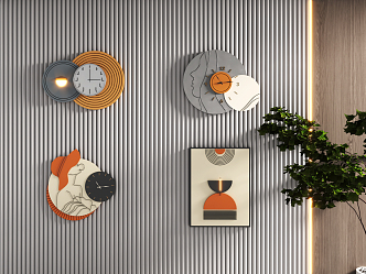 Modern Clock Wall Decorations 3d model