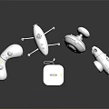 Modern Gamepad Automatic Device Wireless Gamepad 3d model