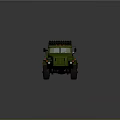 Green Military Tank With Rocket Launching Equipment