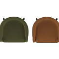 Elegant Modern Leisure Chairs In Green Orange Velvet With Curved Backrest And Metal Legs