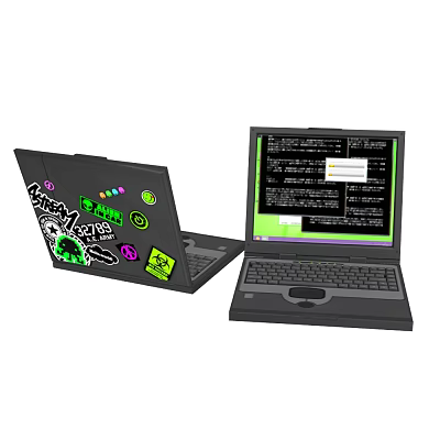 Modern Laptop Cartoon Computer 3d model