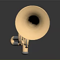 Shiny Golden Trumpet Musical Instrument as Daily Life Item for Home Decoration