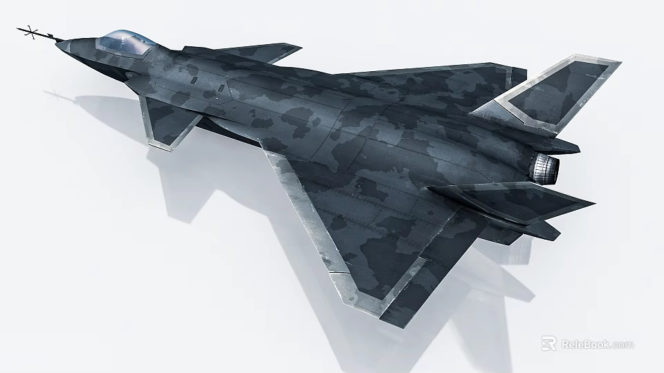 Advanced Fighter Jet With Camouflage Paint Scheme Sleek Fuselage And Sharp Wings 3d model