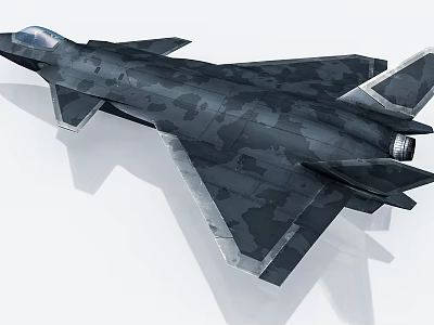 Advanced Fighter Jet With Camouflage Paint Scheme Sleek Fuselage And Sharp Wings 3d model
