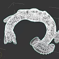 Intricate Metallic 3D Model Featuring Curved Mechanical Structure And Detailed Textures