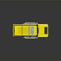 Yellow Hummer Model Car With Roof Rack Clear Windows And Black Wheels
