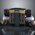 Durable Metallic Daily Use Backpack With Dual Speakers And Adjustable Strap Design