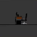 Modern Office Desk Setup With Dual Monitors Laptop PC Tower And Chair