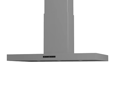 Stainless Steel Range Hood As Modern Kitchen Appliance With Control Panel And Wide Design 3d model
