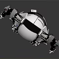 Futuristic White Humanoid Robot With Mechanical Arms Legs And Blue Circular Eye