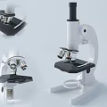 modern microscope 3d model