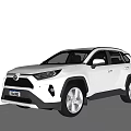 White Toyota SUV With Modern Exterior Design And Stylish Alloy Wheels