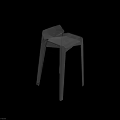 Transparent Modern Bar Stool Set With Slender Legs And Minimalist Style