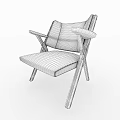 Modern Leisure Chair With Wooden Frame And Gray Fabric Cushion Design