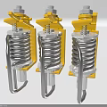 High Quality Automotive Parts with Yellow Housing Silver Coil Springs Top Bolts and Bottom Hooks
