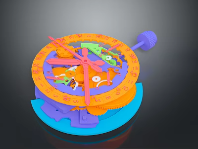 Colorful Gear Pattern Clothing Design With Mechanical Elements And Bright Hues 3d model