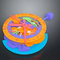 Colorful Gear Pattern Clothing Design With Mechanical Elements And Bright Hues