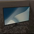 ASUS Computer Monitor With Black Frame Stand And Blue Wave Screen