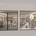 FUGUINIAO Outlet Shoe Store With Glass Window Display And Shoe Racks