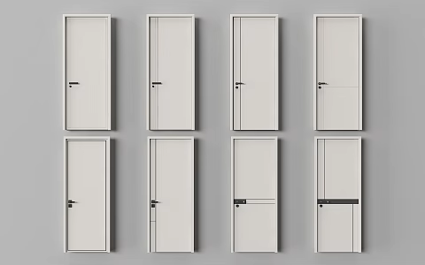 Modern Door Guest Room Door Single Door Wooden Door Swing Door 3d model