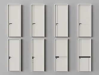 Modern Door Guest Room Door Single Door Wooden Door Swing Door 3d model