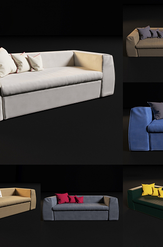 Double sofa 3d model