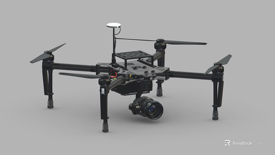 Smart Machine Drone With Camera And Rotating Propellers For Aerial Tasks 3d model