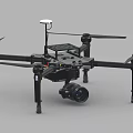 Smart Machine Drone With Camera And Rotating Propellers For Aerial Tasks 3d model