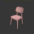 Minimalist Light Wood Single Chair Featuring Woven Back And Seat Design