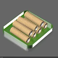 Creamy Ice Cream Filled Golden Wafer Rolls On Green Serving Tray