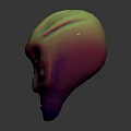Colorful Character Creature Mask With Textured Facial Features And Vibrant Hues