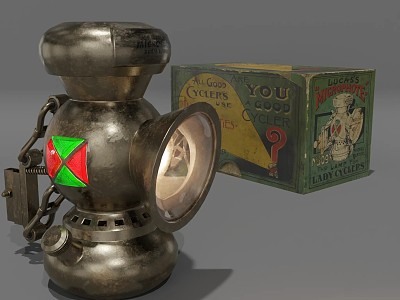 Oil lamp miner's lamp 3d model