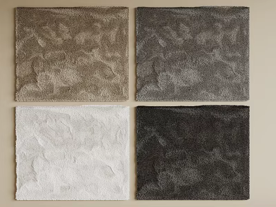 Square Carpets With Soft Textured Surface In Various Colors For Home Decor 3d model
