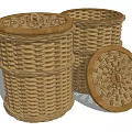 Modern Storage Basket Dustpan 3d model