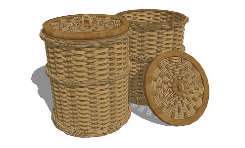 Modern Storage Basket Dustpan 3d model