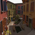 Alley Hutong Outdoor Building Scene 3d model