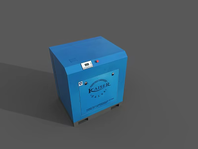 Blue KASSIR Industrial Equipment Featuring Control Panel And Stable Structure For Industrial Use 3d model