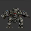 Sci Fi Combat Mech With Armed Mechanical Arms Reinforced Armor And Joints