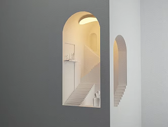 modern wall lamp embedded wall lamp 3d model