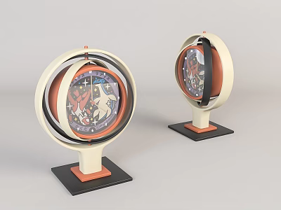 Cartoon Desk Clock 3d model