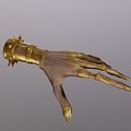 decorative hand gold silver gold body 3d model