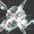 Industrial Equipment With Mechanical Arm Rotating Components And Metal Pipes For Manufacturing Automation