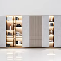 Modern Bookcase Bookshelf Decorative Cabinet 3d model
