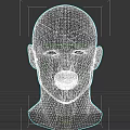 Game and Movie Character 3D Head Model with White Surface and Neutral Expression 3d model