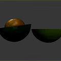 Fresh Halved Avocado With Seed And Seedless Half Showing Green Flesh On Gray Background
