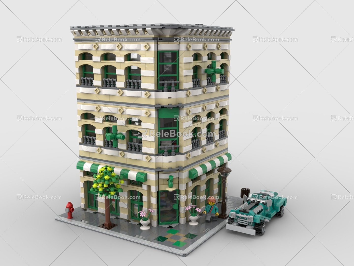 LEGO toy building blocks building house shop shop 3d model