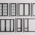 Modern casement window 3d model